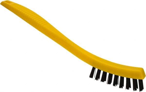 Rubbermaid - 0.6" Bristle Length, Polypropylene Scrub Brush - 8-1/2" OAL, Black, Plastic Block - Benchmark Tooling