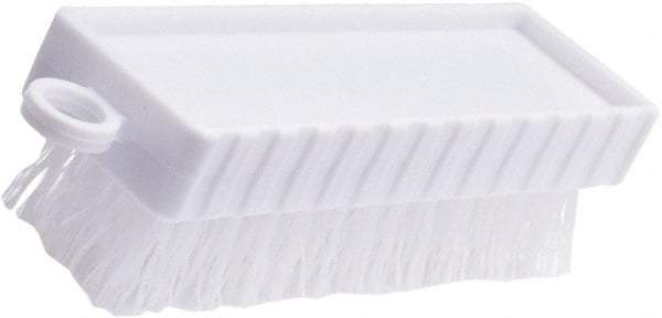 Rubbermaid - 3/4" Bristle Length, Polypropylene Scrub Brush - 4-3/4" OAL, White, Plastic Block - Benchmark Tooling