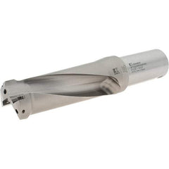 Kennametal - 143mm Max Drill Depth, 2.5xD, 2-1/2" Diam, Indexable Insert Drill - 2 Inserts, 2" Shank Diam, Straight Shank - Benchmark Tooling