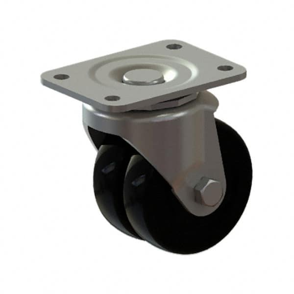 E.R. Wagner - 3" Diam x 3-7/8" OAH Standard Caster - 3-7/8 Inch Overall Height, For Medium Duty - Benchmark Tooling