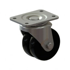 E.R. Wagner - 3" Diam x 3-7/8" OAH Standard Caster - 3-7/8 Inch Overall Height, For Medium Duty - Benchmark Tooling