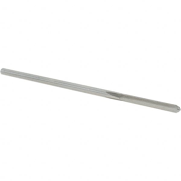 Alvord Polk - 0.117" High Speed Steel 4 Flute Chucking Reamer - Straight Flute, 0.112" Straight Shank, 7/8" Flute Length, 3-1/2" OAL - Benchmark Tooling