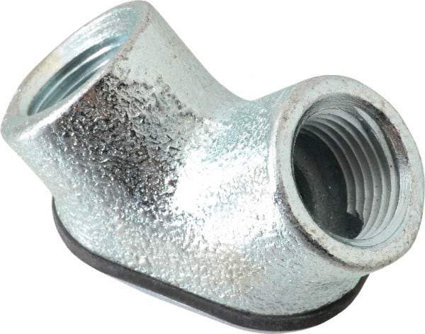 Cooper Crouse-Hinds - 1/2" Trade, Malleable Iron Threaded Angled Rigid/Intermediate (IMC) Conduit Elbow - Insulated - Benchmark Tooling