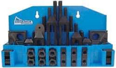 Gibraltar - 52 Piece Fixturing Step Block & Clamp Set with 1" Step Block, 11/16" T-Slot, 1/2-13 Stud Thread - 1-1/8" Nut Width, 3, 4, 5, 6, 7 & 8" Stud Lengths - Benchmark Tooling