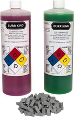 Burr King - Ceramic Carrier, Ceramic Abrasive, Polishing Tumbling Media - Tri-Star Shape - Benchmark Tooling