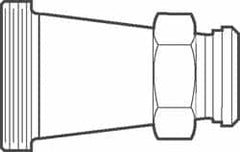 VNE - 2-1/2 x 1-1/2" Bevel Seat Style Sanitary Stainless Steel Pipe Concentric Reducer - Exact Industrial Supply