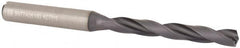 Kennametal - 6.1mm 140° Solid Carbide Jobber Drill - TiAlN Finish, Right Hand Cut, Spiral Flute, Straight Shank, 91mm OAL, Standard Point - Benchmark Tooling