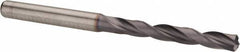 Kennametal - 5.1mm 140° Solid Carbide Jobber Drill - TiAlN Finish, Right Hand Cut, Spiral Flute, Straight Shank, 82mm OAL, Standard Point - Benchmark Tooling
