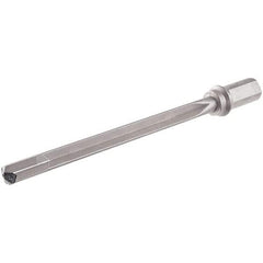 Iscar - 230mm Max Drill Depth, 10xD, 22mm Diam, Indexable Insert Drill - 1 Insert, 32mm Shank Diam, Weldon Flat Shank - Benchmark Tooling