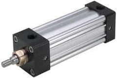 Parker - 1" Stroke x 4" Bore Double Acting Air Cylinder - 1/2 Port, 3/4-16 Rod Thread, 250 Max psi, -10 to 165°F - Benchmark Tooling