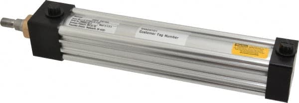 Parker - 8" Stroke x 1-1/2" Bore Double Acting Air Cylinder - 3/8 Port, 7/16-20 Rod Thread, 250 Max psi, -10 to 165°F - Benchmark Tooling