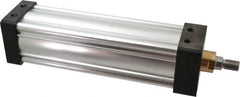 Parker - 10" Stroke x 3-1/4" Bore Double Acting Air Cylinder - 1/2 Port, 3/4-16 Rod Thread, 250 Max psi, -10 to 165°F - Benchmark Tooling