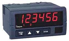 Simpson Electric - 4 Digit Red LED Display Counter - 3.62 Inch Wide, x 1.77 Inch High, 120 VAC, 30 VDC Voltage, 1/8 Inch Base, Digital Frequancy Counter - Benchmark Tooling