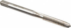 Interstate - #8-48 UNS 3B 4 Flute Bright Finish High Speed Steel Straight Flute Standard Hand Tap - Plug, Right Hand Thread, 2-1/8" OAL, H2 Limit, Oversize - Exact Industrial Supply
