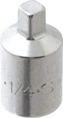 SK - 3/8" Drive, 1/4" Socket, Male Pipe Plug Socket - 4 Points, 1-1/8" OAL - Benchmark Tooling