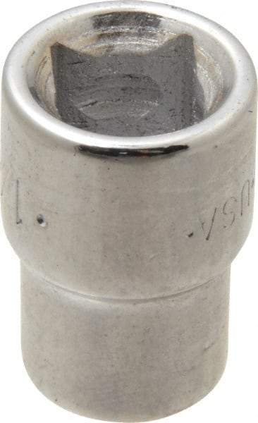SK - 3/8" Drive, 1/4" Socket, Female Pipe Plug Socket - 4 Points, 1" OAL - Benchmark Tooling
