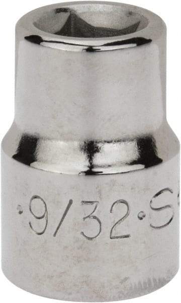 SK - 3/8" Drive, 9/32" Socket, Female Pipe Plug Socket - 4 Points, 1" OAL - Benchmark Tooling