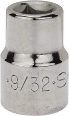 SK - 3/8" Drive, 9/32" Socket, Female Pipe Plug Socket - 4 Points, 1" OAL - Benchmark Tooling