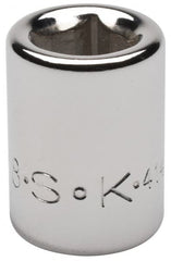 SK - 3/8" Drive, 3/8" Socket, Female Pipe Plug Socket - 4 Points, 1" OAL - Benchmark Tooling