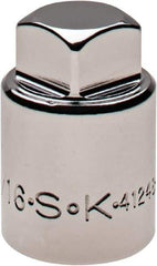 SK - 1/2" Drive, 9/16" Socket, Male Pipe Plug Socket - 4 Points, 1-3/8" OAL - Benchmark Tooling