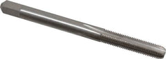 Interstate - #10-40 UNS 3B 4 Flute Bright Finish High Speed Steel Straight Flute Standard Hand Tap - Bottoming, Right Hand Thread, 2-3/8" OAL, H2 Limit, Oversize - Exact Industrial Supply