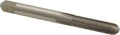 Interstate - 1/4-40 UNS 4 Flute Bright Finish High Speed Steel Straight Flute Standard Hand Tap - Bottoming, Right Hand Thread, 2-1/2" OAL, H2 Limit, Oversize - Exact Industrial Supply