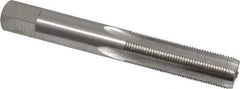 Interstate - 3/8-32 UNEF 4 Flute Bright Finish High Speed Steel Straight Flute Standard Hand Tap - Bottoming, Right Hand Thread, 2-15/16" OAL, H3 Limit, Oversize - Exact Industrial Supply