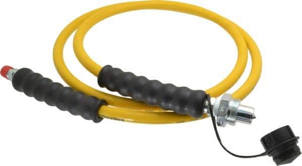 Enerpac - 1/4" Inside Diam x 1/4 NPT 6' Hydraulic Pump Hose - 10,000 psi, CH-604 Opposite End, Thermoplastic - Benchmark Tooling