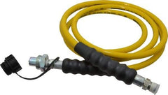 Enerpac - 1/4" Inside Diam x 3/8 NPT 10' Hydraulic Pump Hose - 10,000 psi, CH-604 Opposite End, Thermoplastic - Benchmark Tooling