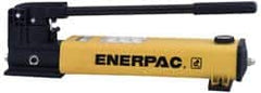 Enerpac - 1" Piston Diam, 1" Piston Stroke, 2.40, 0.151 Cu In per Stroke, 155 Cu In Reservoir Capacity, Manual Hydraulic Pump - 10,000 psi, 95 Lbs. Max Handle Effort, 2 Stage - Benchmark Tooling