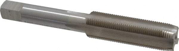 Interstate - 1/2-27 UNS 3B 4 Flute Bright Finish High Speed Steel Straight Flute Standard Hand Tap - Plug, Right Hand Thread, 3-3/8" OAL, H3 Limit, Oversize - Exact Industrial Supply