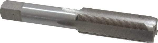 Interstate - 5/8-36 UNS 3B 4 Flute Bright Finish High Speed Steel Straight Flute Standard Hand Tap - Plug, Right Hand Thread, 3-13/16" OAL, H3 Limit, Oversize - Exact Industrial Supply