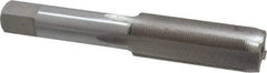 Interstate - 5/8-36 UNS 3B 4 Flute Bright Finish High Speed Steel Straight Flute Standard Hand Tap - Plug, Right Hand Thread, 3-13/16" OAL, H3 Limit, Oversize - Exact Industrial Supply