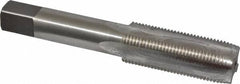 Interstate - 11/16-18 UNEF 3B 4 Flute Bright Finish High Speed Steel Straight Flute Standard Hand Tap - Plug, Right Hand Thread, 4-1/32" OAL, H3 Limit, Oversize - Benchmark Tooling