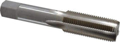 Interstate - 13/16-14 UNS 3B 4 Flute Bright Finish High Speed Steel Straight Flute Standard Hand Tap - Bottoming, Right Hand Thread, 4-15/32" OAL, H4 Limit, Oversize - Benchmark Tooling