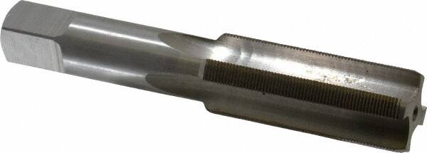 Interstate - 7/8-28 UNS 3B 4 Flute Bright Finish High Speed Steel Straight Flute Standard Hand Tap - Bottoming, Right Hand Thread, 4-11/16" OAL, H3 Limit, Oversize - Exact Industrial Supply