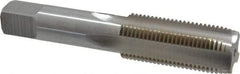 Interstate - 15/16-12 UNS 3B 4 Flute Bright Finish High Speed Steel Straight Flute Standard Hand Tap - Plug, Right Hand Thread, 4-29/32" OAL, H4 Limit, Oversize - Benchmark Tooling