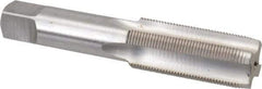 Interstate - 15/16-18 UNS 3B 4 Flute Bright Finish High Speed Steel Straight Flute Standard Hand Tap - Plug, Right Hand Thread, 4-29/32" OAL, H4 Limit, Oversize - Benchmark Tooling