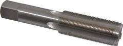 Interstate - 1-18 UNS 3B 4 Flute Bright Finish High Speed Steel Straight Flute Standard Hand Tap - Plug, Right Hand Thread, 5-1/8" OAL, H4 Limit, Oversize - Benchmark Tooling