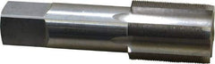 Interstate - 1-3/16 - 32 UNS 3B 6 Flute Bright Finish High Speed Steel Straight Flute Standard Hand Tap - Plug, Right Hand Thread, 4" OAL, H4 Limit, Oversize - Benchmark Tooling