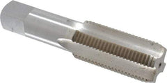 Interstate - 1-3/8 - 8 UNS 4 Flute Bright Finish High Speed Steel Straight Flute Standard Hand Tap - Bottoming, Right Hand Thread, 6-1/16" OAL, 3" Thread Length, H5 Limit, Oversize - Benchmark Tooling