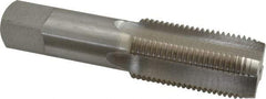 Interstate - 1-1/2 - 8 UNS 4 Flute Bright Finish High Speed Steel Straight Flute Standard Hand Tap - Plug, Right Hand Thread, 6-3/8" OAL, 3" Thread Length, H5 Limit, Oversize - Exact Industrial Supply