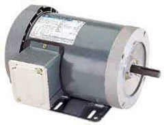 Marathon Electric - 1/3 Max hp, 3,450 Max RPM, Electric AC DC Motor - 208-230/460 V Input, Three Phase, 56C Frame, 0.62" Shaft Diam - Benchmark Tooling