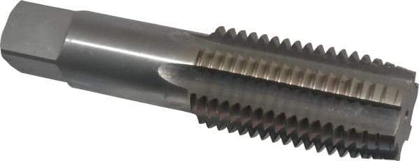 Interstate - 1-5/8 - 5-1/2 UNS 3B 6 Flute Bright Finish High Speed Steel Straight Flute Standard Hand Tap - Plug, Right Hand Thread, 6-11/16" OAL, H4 Limit, Oversize - Exact Industrial Supply