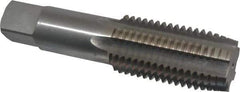 Interstate - 1-5/8 - 5-1/2 UNS 3B 6 Flute Bright Finish High Speed Steel Straight Flute Standard Hand Tap - Plug, Right Hand Thread, 6-11/16" OAL, H4 Limit, Oversize - Exact Industrial Supply