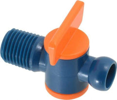 Loc-Line - 10 Piece, 1/4" ID Coolant Hose NPT Valve - Male to Female Connection, Acetal Copolymer Body, 1/4 NPT, Use with Loc-Line Modular Hose Systems - Benchmark Tooling