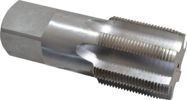 Interstate - 1-15/16 - 12 UNS 6 Flute Bright Finish High Speed Steel Straight Flute Standard Hand Tap - Plug, Right Hand Thread, 5" OAL, 2" Thread Length, H6 Limit, Oversize - Exact Industrial Supply