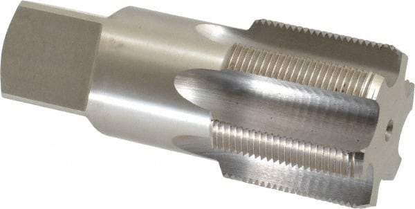 Interstate - 2-1/8 - 12 UNS 6 Flute Bright Finish High Speed Steel Straight Flute Standard Hand Tap - Bottoming, Right Hand Thread, 5-1/4" OAL, H6 Limit, Oversize - Exact Industrial Supply