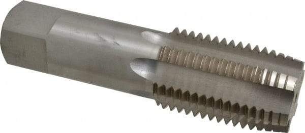 Interstate - 2-1/4 - 4-1/2 UNC 3B 6 Flute Bright Finish High Speed Steel Straight Flute Standard Hand Tap - Plug, Right Hand Thread, 8-1/4" OAL, H7 Limit, Oversize - Exact Industrial Supply