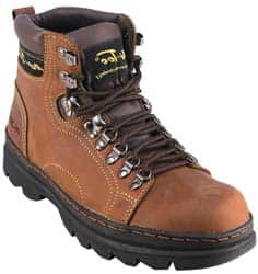 Advanced Technology Products - Size 8 Plain Work Boot - Brown, Leather Upper, 6" High, Non-Slip - Benchmark Tooling